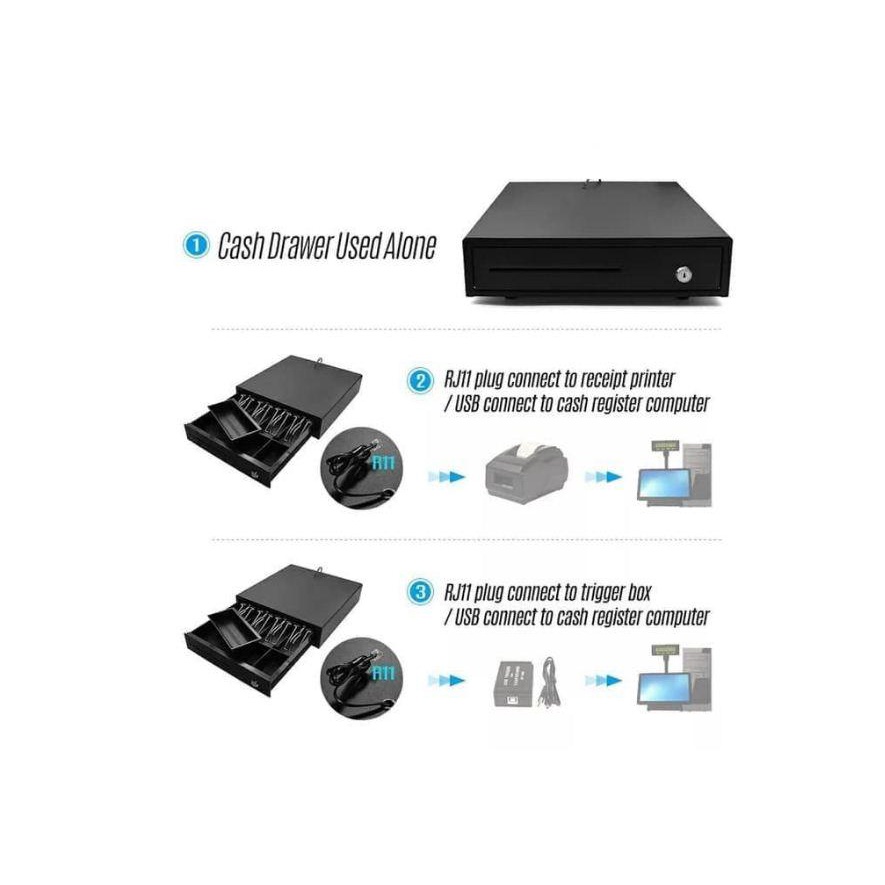 CASH DRAWER / LACI KASIR / LACI UANG EPPOS RJ- 11 (37 X 33 Cm )