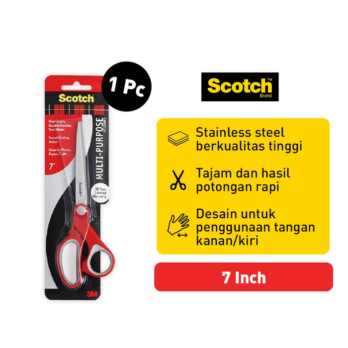 

CODES0X-26 Scotch 3M Gunting Stainless Steel 7 Inch Multifungsi Berkualitas 1427