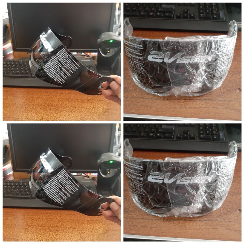 kaca Helm bagin luar kyt 2 vision original(hitam)