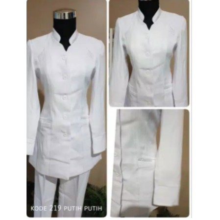 BLAZER WANITA Panjang Hitam Korea Style Kekinian/SETELAN BLAZER PUTIH PUTIH (SERAGAM PERAWAT)