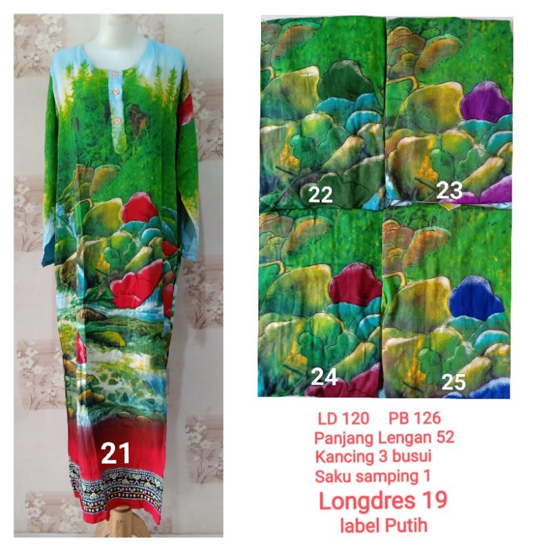 Longdres Kencana Ungu label Putih / KUP LD 19 / KUP LD 21