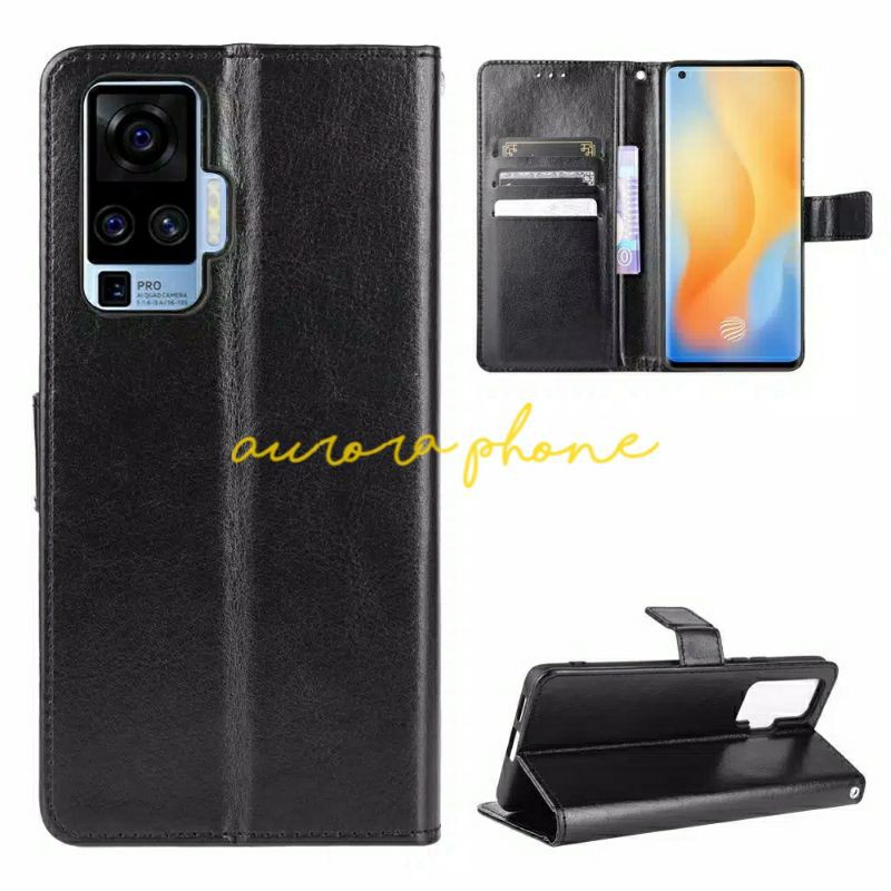 Flip Cover Vivo X50 Pro Wallet Leather Case Casing Kulit Dompet X50Pro