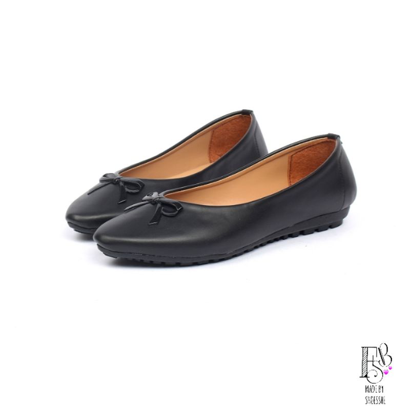 Fsb - Sepatu Flatshoes Hitam (Shanum)