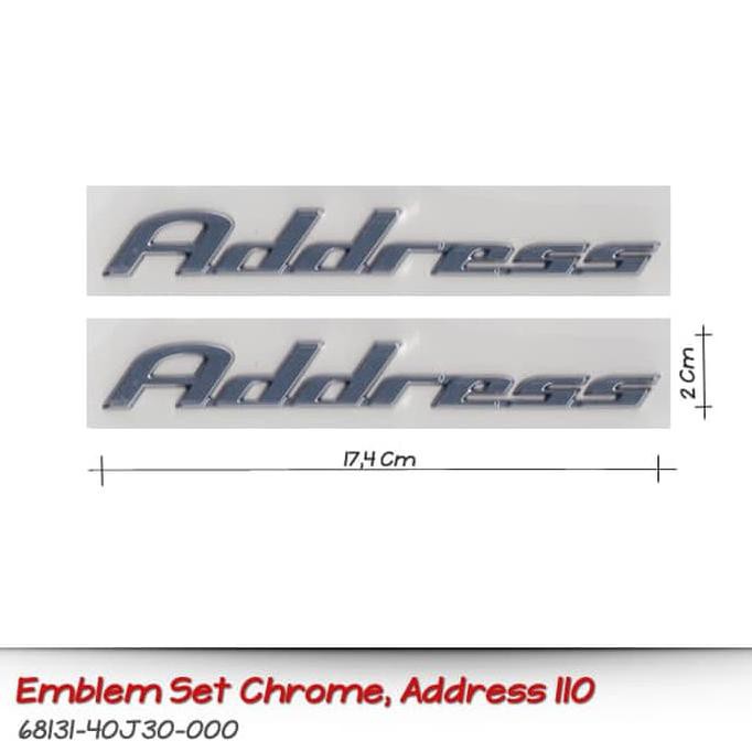 EMBLEM SET CHROME SUZUKI ADDRESS 110