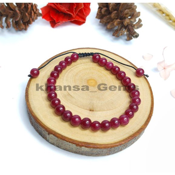 Gelang Tasbih Natural Red Agate Dim 6 Mm Model Tali Serut Tampil Keren Dan Gaya Aksesories Gelang Perhiasan Batu Giok