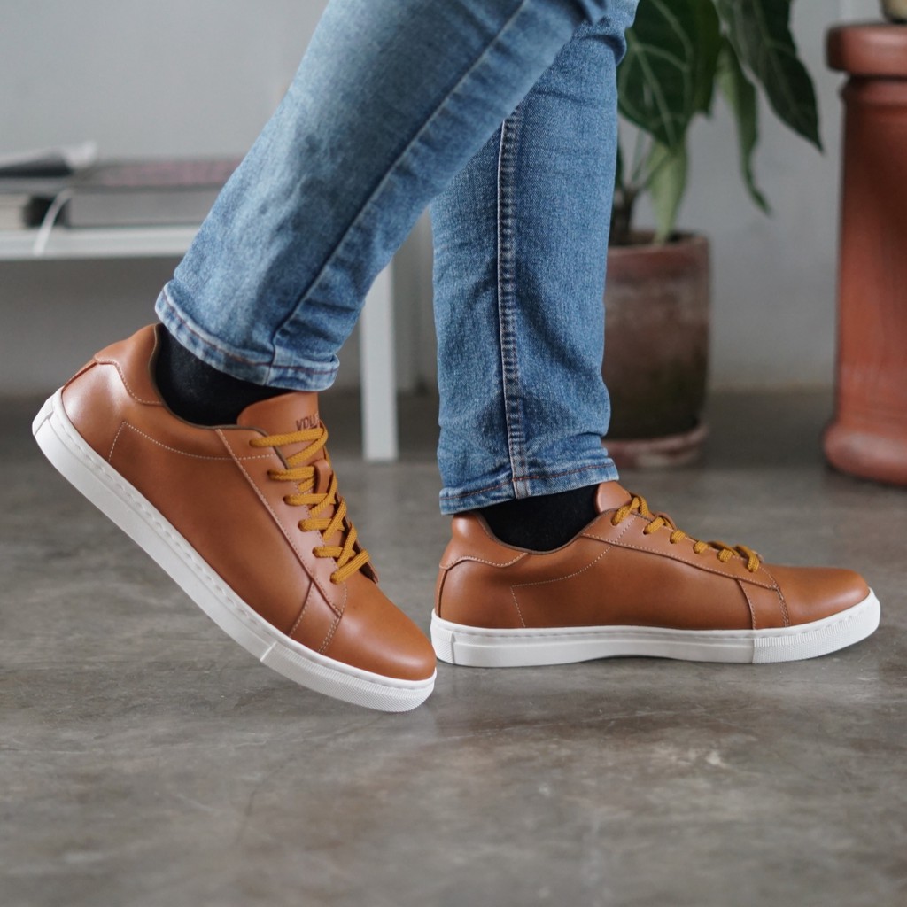 ROVER TAN |FORIND x Volve| Sepatu Casual Sneakers Kasual Polos Ori Pria Cowok Lokal Footwear Jalan