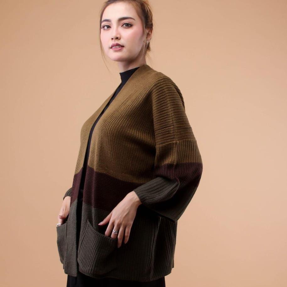 Cardigan / TRITONE / Cameroon Oversize Cardy / Atasan Cardy Rajut / Outwear / Kardigan Wanita-1