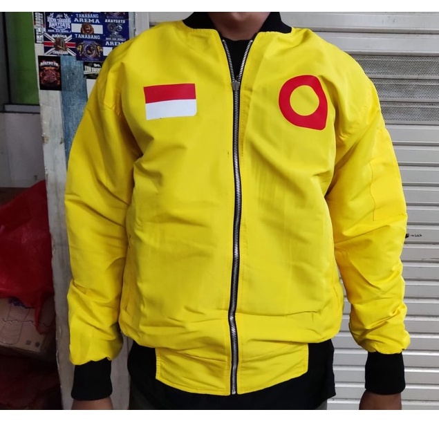 Jaket Bomber Maxim Model Terbaru Foods.Goods.Rides Warna Kuning Bolak Balik Ojol Ojek Transportasi O