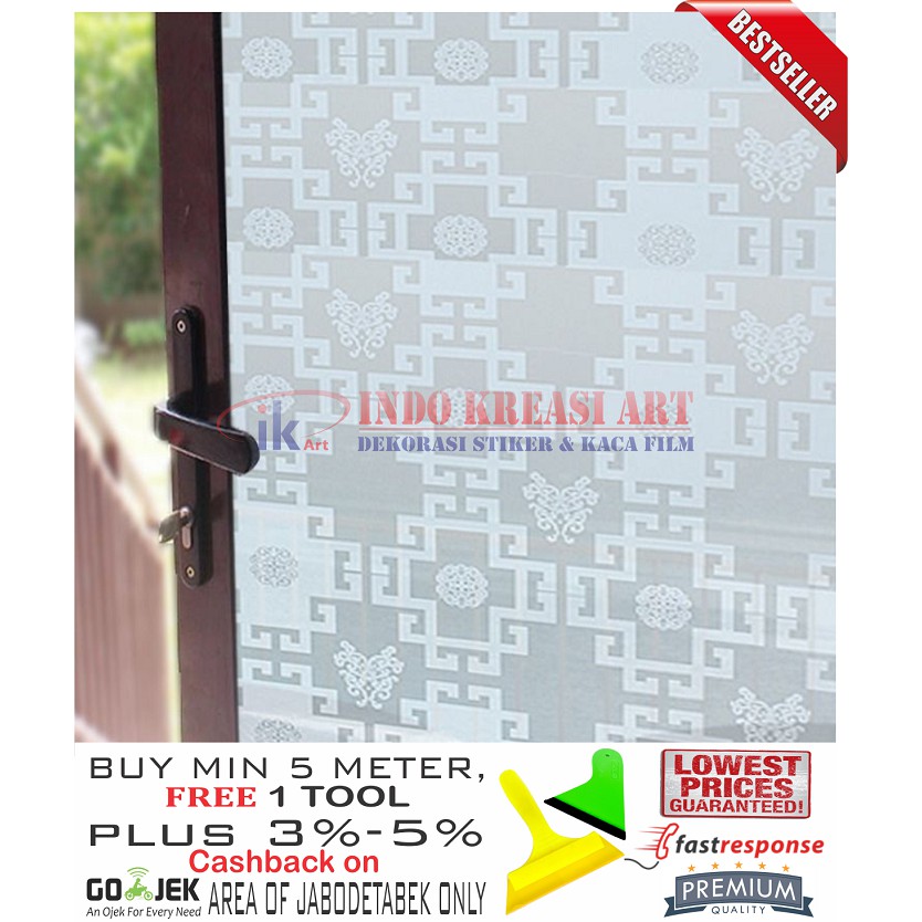 STIKER KACA STICKER KACA MOTIF BATIK 122 KACA FILM MOTIF PELAPIS KACA JENDELA