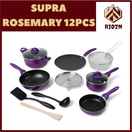 SUPRA Rosemary Cookware Set Alat Masak 12 Pcs PANCI SET