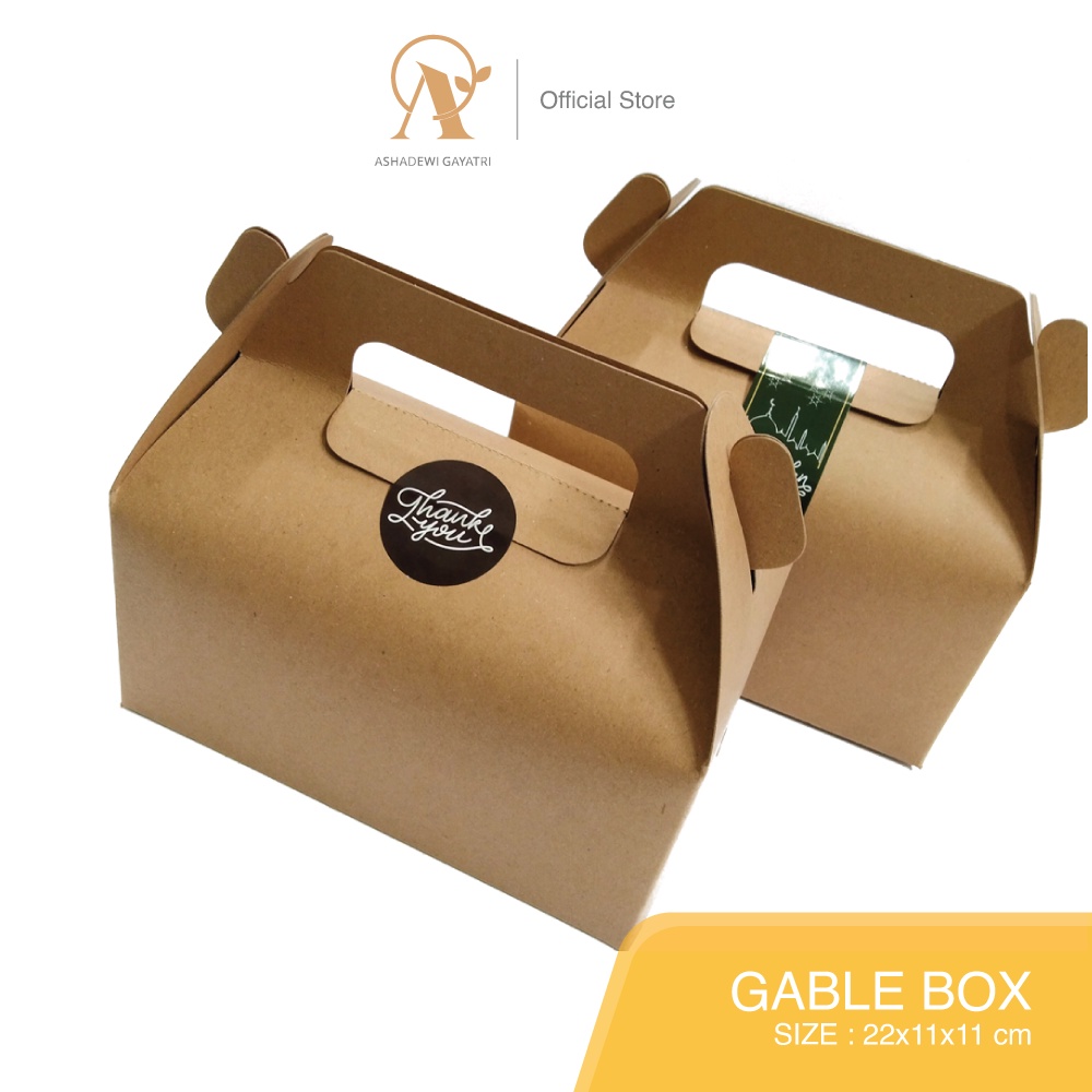 

Ashadewi Gayatri - Gable Box : 22x11x11 cm / snack box / hampers / box lebaran / box toples kue