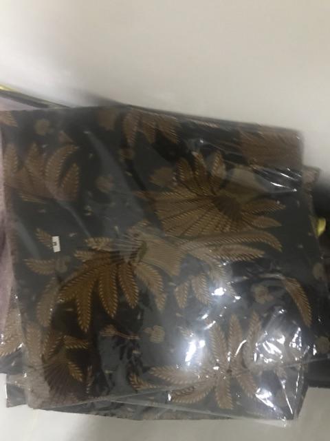 Pabrik Batik Jumbo Hrb026 Kenongo Kemeja Batik Pria Pendek Pekalongan Padi M L Xl Sogan Tulis Halus.