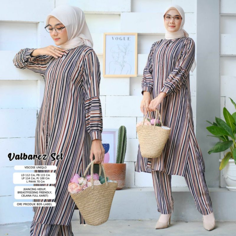 VALBAREZ SET / SETELAN KATUN RAYON VISCOSE / SETELAN TUNIK