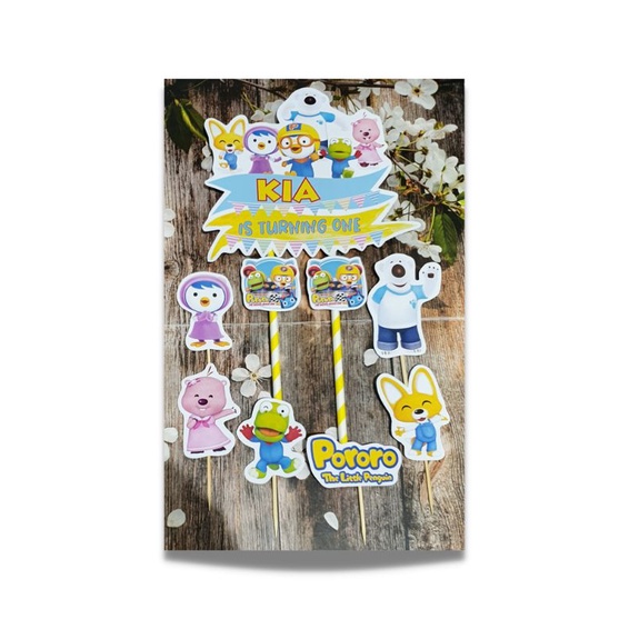 topper cake pororo