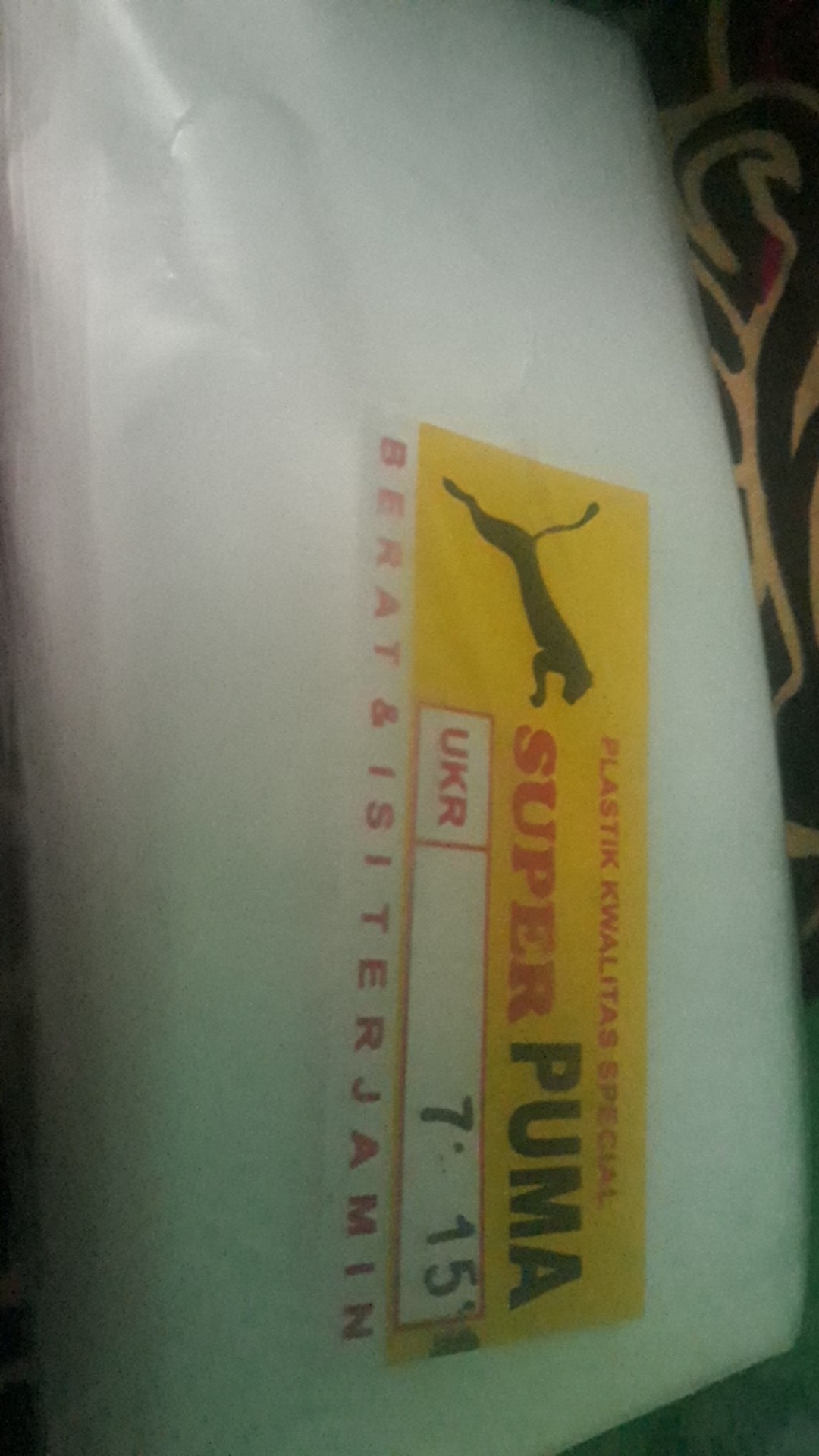 Plastik Pe Cap Puma Ukuran 7x15 Cm