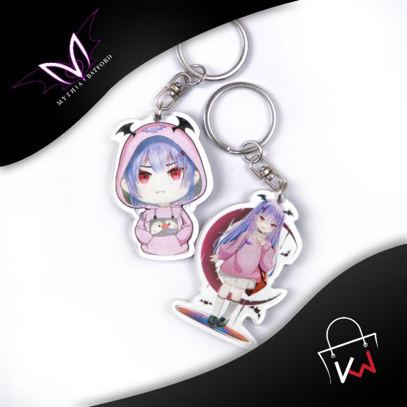 GANTUNGAN KUNCI KARAKTER VTUBER MYTHIA BATFORD KEYCHAIN MYTHIA BATFORD VTUBER MURAH