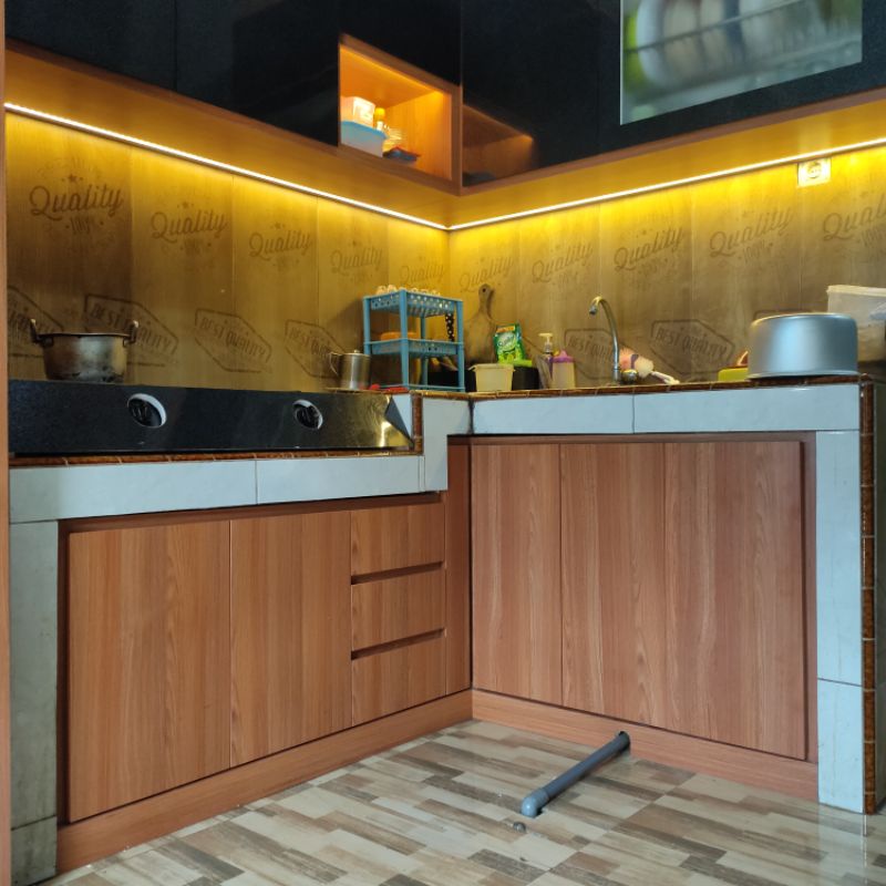 kitchen set atas bawah hpl