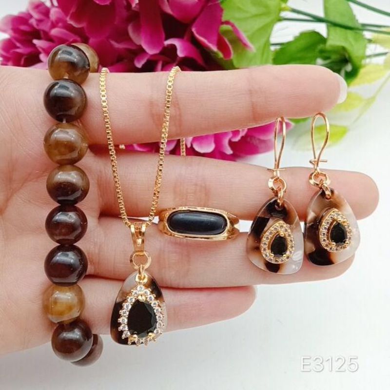 set wanita awet gelang giok karet terlaris