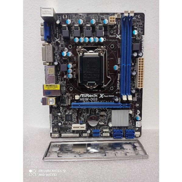 Paketan Gen3 mobo Asrock H61 + i5 3470fan socket Lga 1155 ddr3 onboard vga