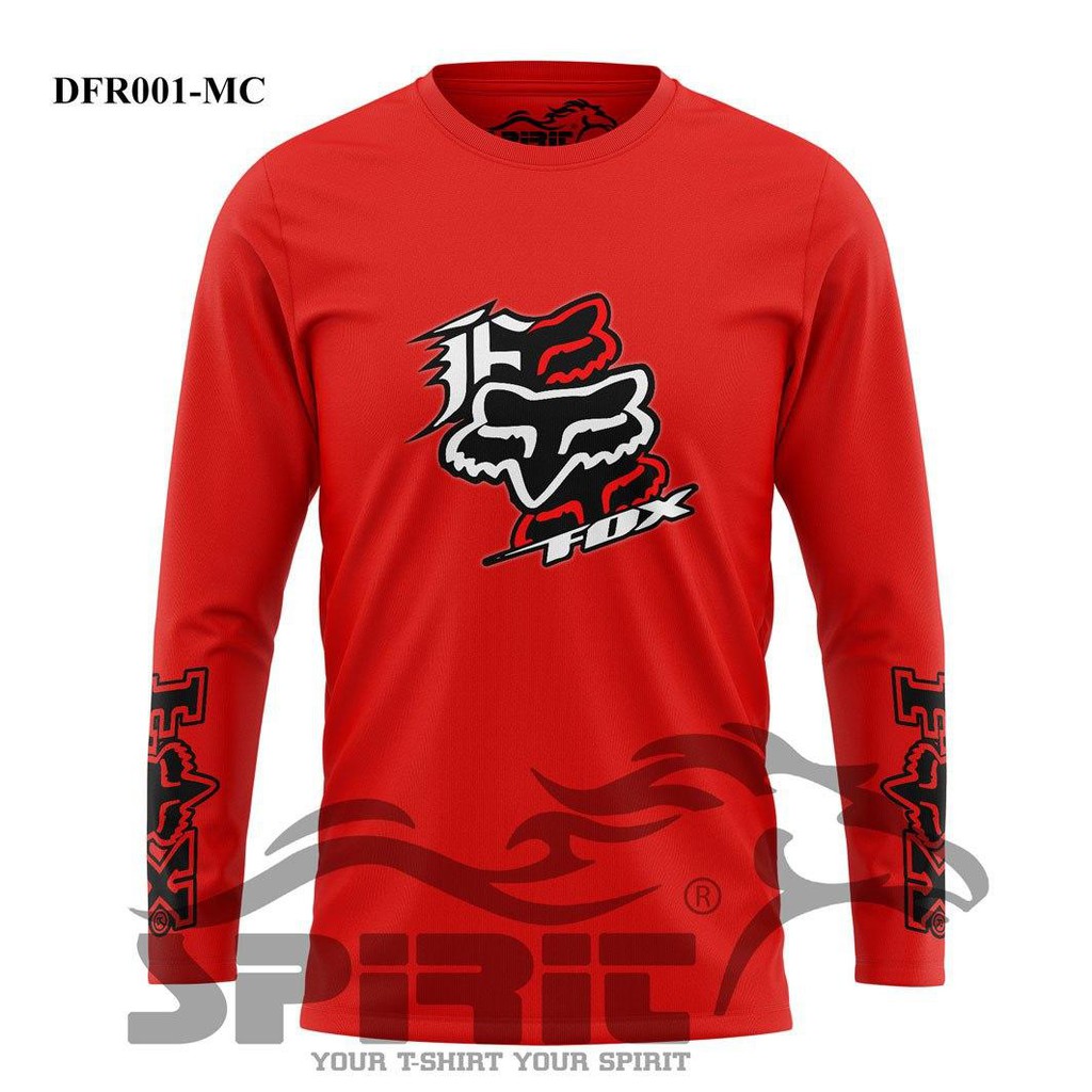 Kaos sepeda gunung mtb trail f0x lengan panjang pria distro original jumbo