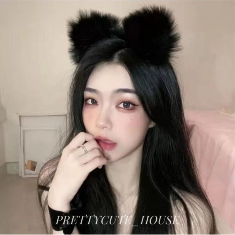 PCH Bando Telinga Bulu Furry Headband Cat Ears