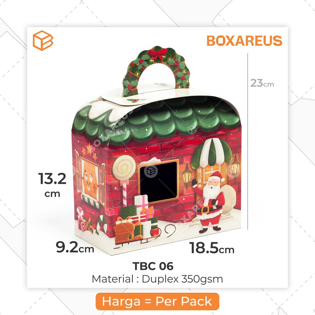 Christmas Box Natal Dus Toples Kue Kering Kemasan Cookies | TBC 06