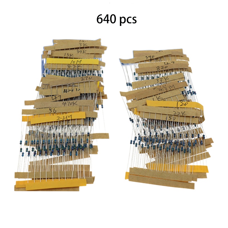 Btsg 64Values 640Pcs Resistor Kit 1R - 10mr Ohm Dengan Resistor Metal Film1%1/6W