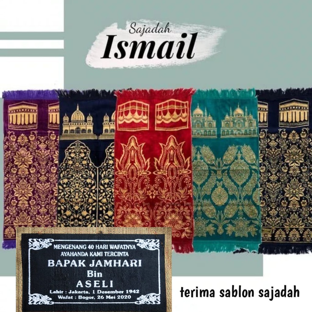 Sajadah Ismail Midi Plus Sablon Bahan Berkualitas