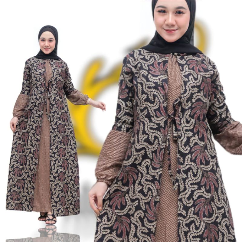 Gamis Batik Balero Wanita Muslimah - Seragam Batik Wanita Andalan