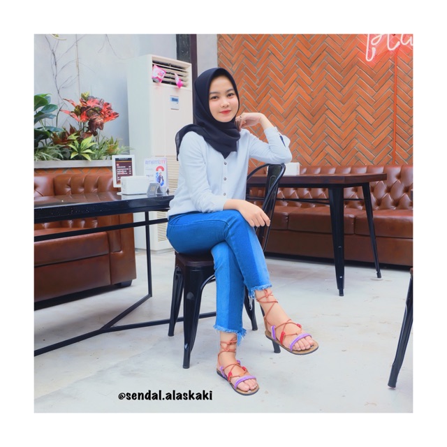 Sandal boho glady ungu