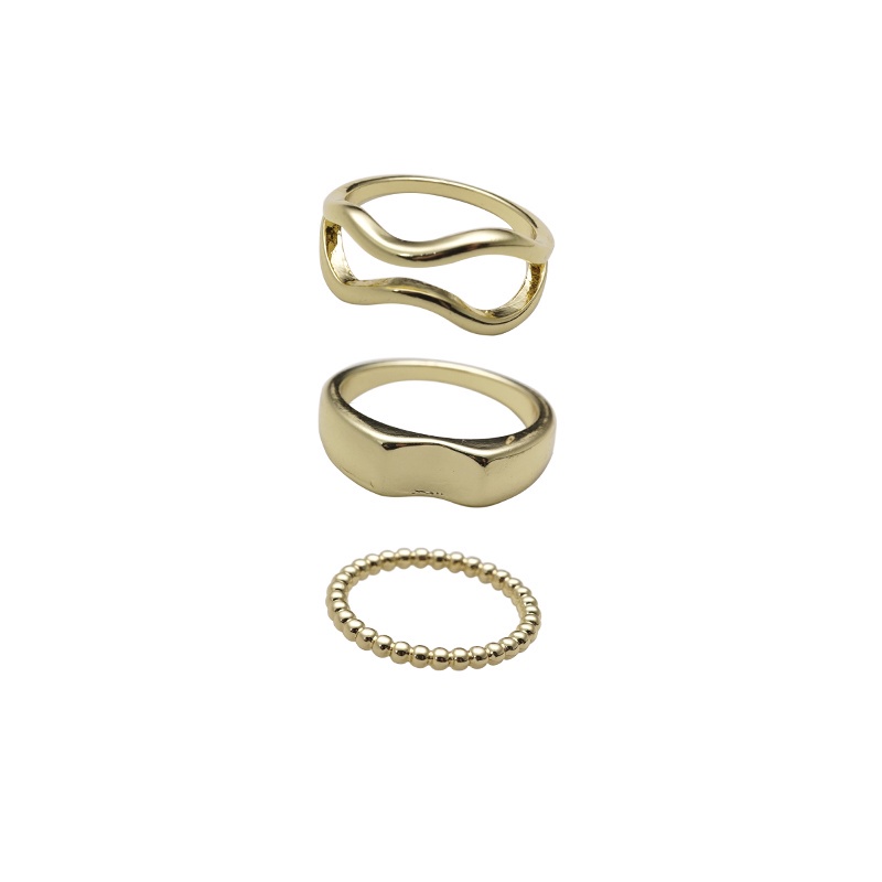 Three-piece Golden Ring Accessories Fashion Personality Luxury