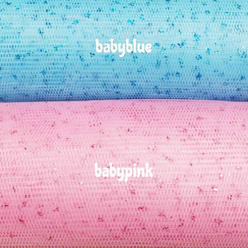 Tile Halus Glitter Polos Tulle Gliter Permeter