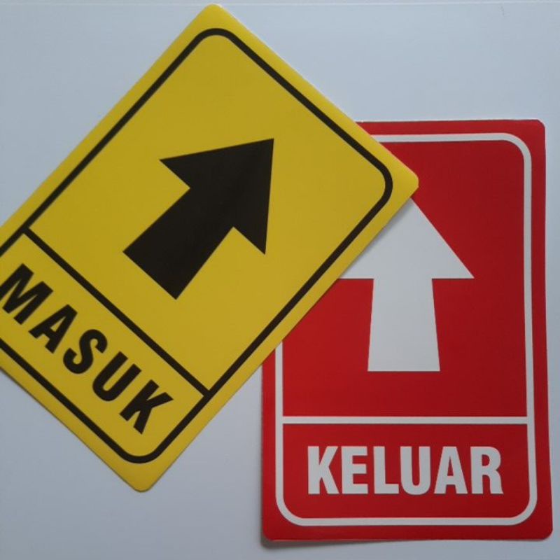 

Stiker Tanda Arah Keluar / Masuk | Stiker Petunjuk Arah