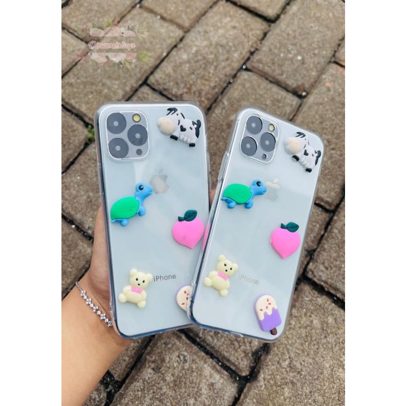 Y022 CLEAR CASE SOFTCASE CLEAR JELLY KARAKTER 3D CUTE OPPO A31 A8 A3S A5S F9 A12 A11K RENO 4 4F DS38