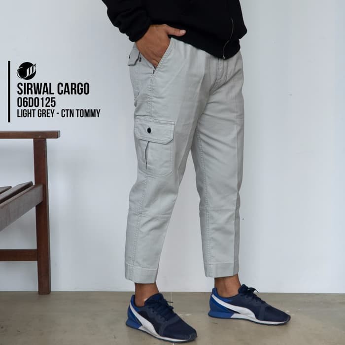 Sirwal Cargo - Cotton Tommy D012 Light Grey