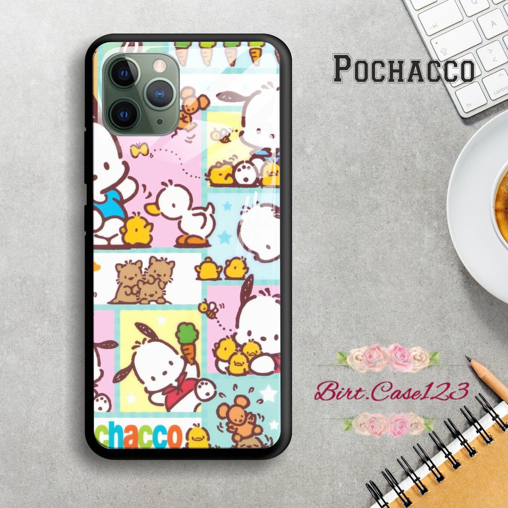 Back case glass POCHACCO Samsung J2prime G530prime A01 CORE A20 A30 A20s A50 A50s A21s A01 BC1537