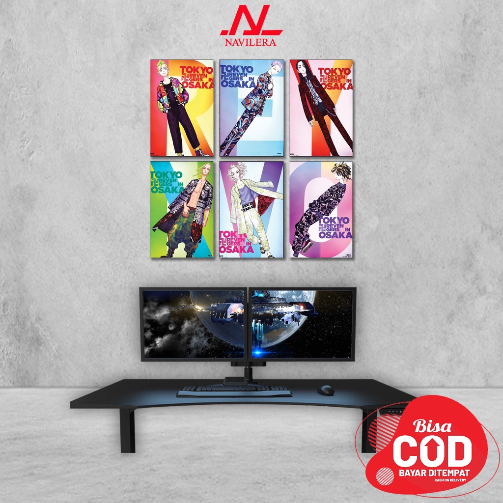 NAVILERA - Hiasan Dinding Kamar Poster Kayu Anime Tokyo Revengers Touman Mikey Wall Decor -2