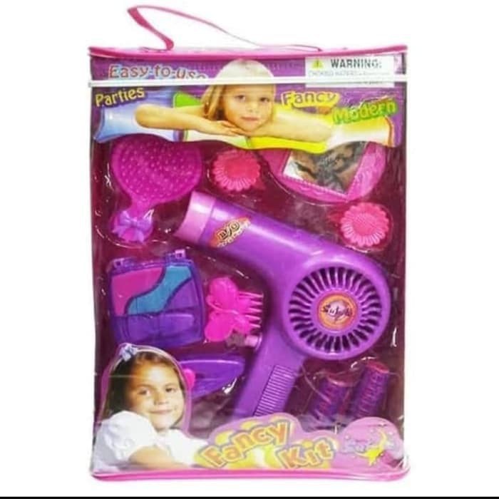 Mainan Salon Set Hair Dryer Sisir Mainan Anak Beauty