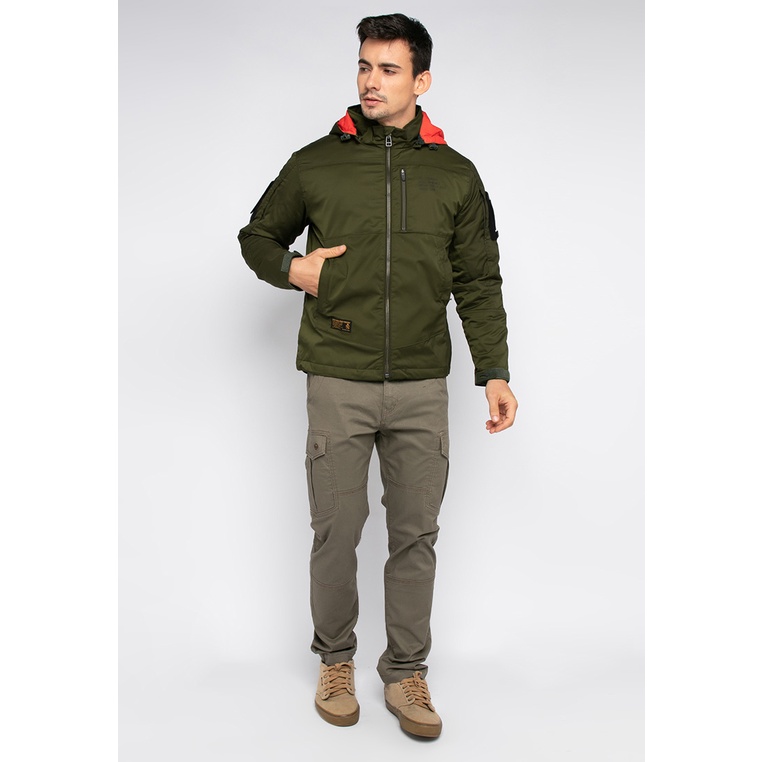 Jaket Hoodie Pria Original MGEE 3451C Outdoor Hunter 005 Green