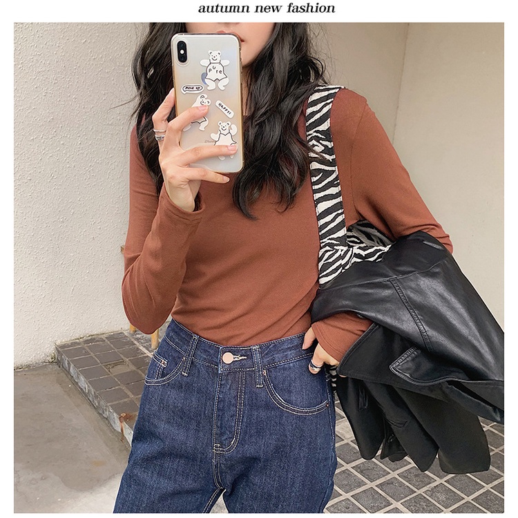 #Sisjuly# Putih Kemeja Wanita Dalam Musim Gugur dan Musim Dingin Baru Murni Warna Kapas Slim-Fit Panjang Lenga