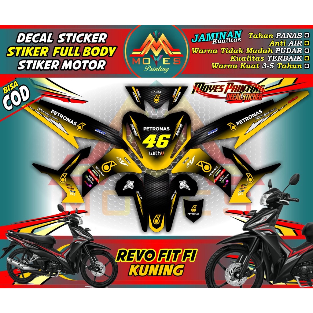 decal revo fit fi stiker decal revo fit fi decal revo fit fi full body motif petronas srt gp