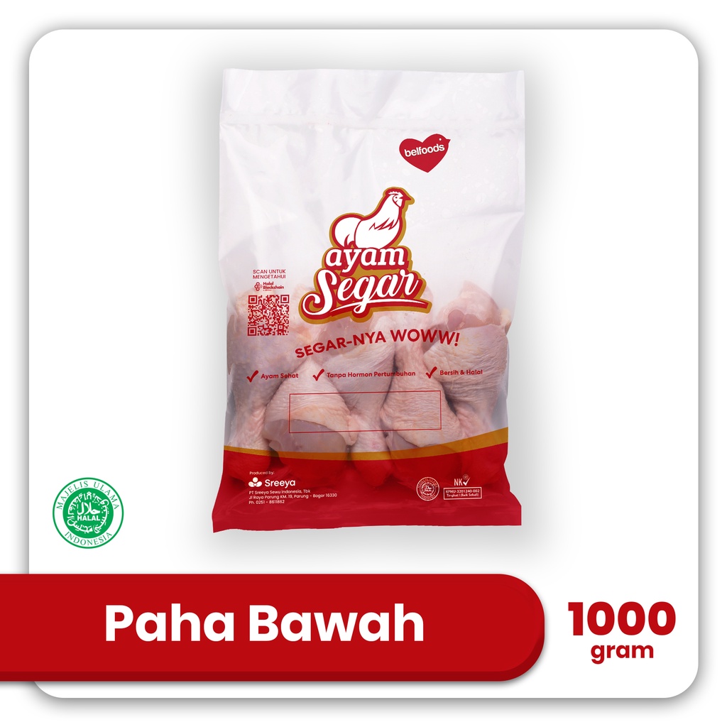 

PAHA BAWAH AYAM SREEYA 1KG HALAL DRUM STICK CHICKEN