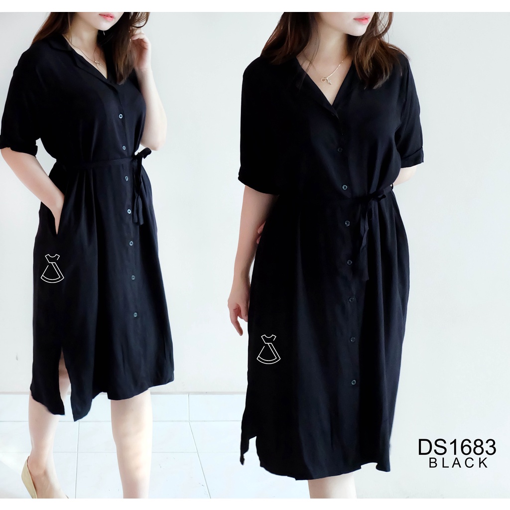 DS1683 - Dress Casual Rayon Twill Adem Korean Style Busui Friendly