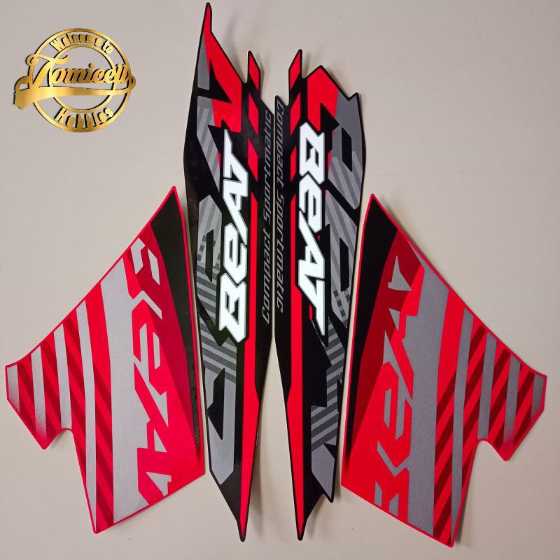 stiker striping honda new beat CBS sporty warna putih 2022 eSP