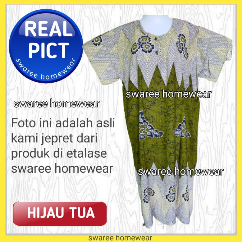 Baju Daster Batik Busui Baju Wanita Jumbo Rayon Murah Lengan Pendek Kekinian Daster Batik Pekalongan