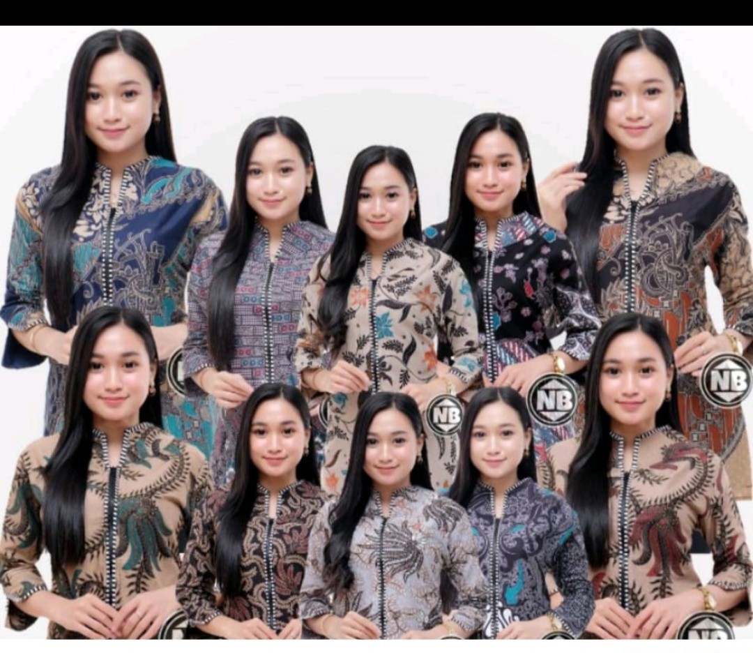 Atasan Blus Batik Wanita Seragam Kerja - Resleting Depan Top 1 Produk Shoppe Terbaru