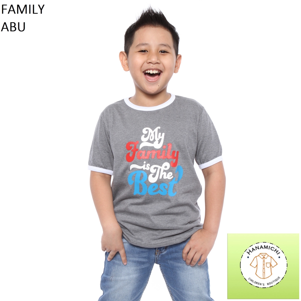 Hanamichi FAMILY Kaos Sablon Anak Lengan Pendek