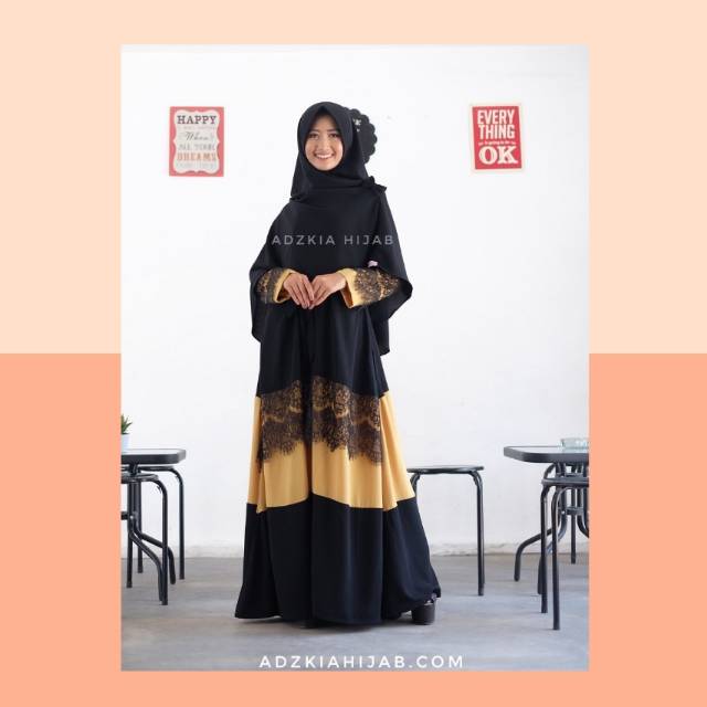 ABAYA RENDA SET BY ADZKIA HIJAB / Original