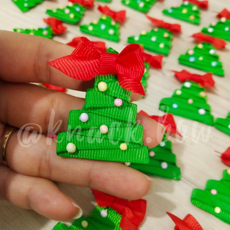 Aplikasi pohon natal christmas xmas handmade pin bros natal