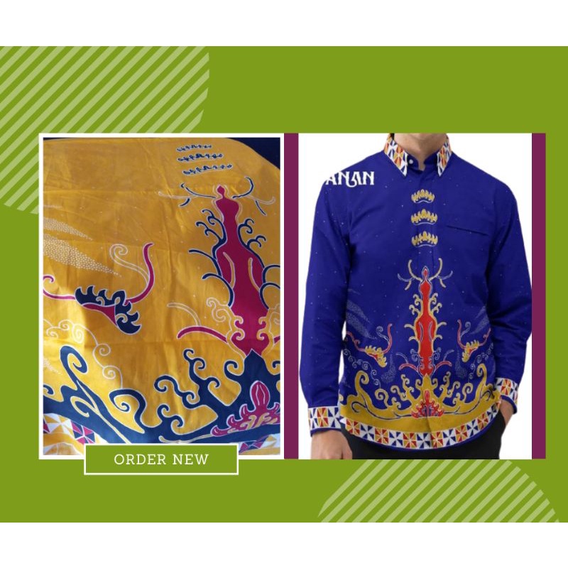 Kain bahan Batik Lampung(yang tersedia warna kuning)